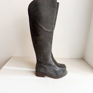 Lucky Brand Grey Suede Tall Boots 5.5